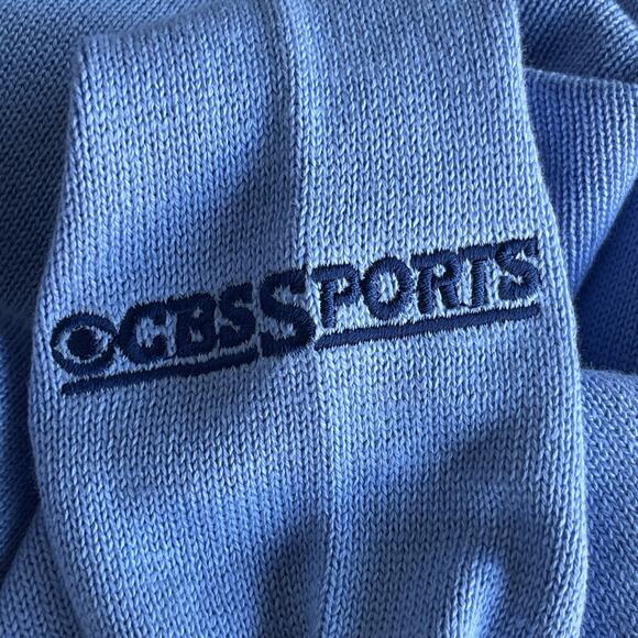 US Open Mens Sweater Large CBS Sports Blue Pullover V-neck Golf Cotton 2010 - Picture 4 of 13